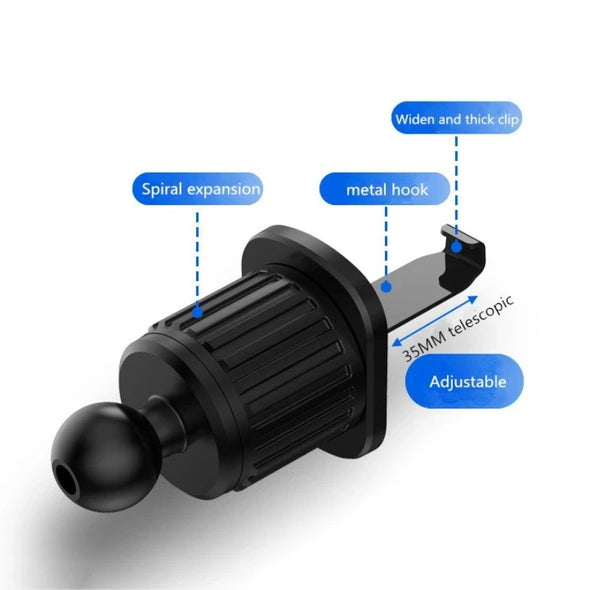 ClingDrive Universal Car Phone Holder – 360° Anti-Shake Vent Mount